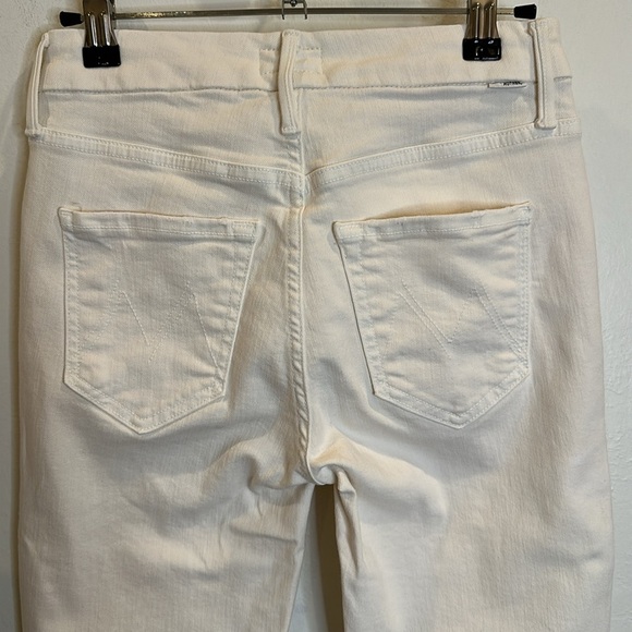 MOTHER THE LOOKER ANKLE STEP FRAY CREAM PUFF SIZE 25 - Picture 7 of 11